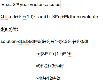 Derivative of vectors