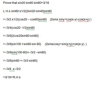 Trigonometrical Ratios of Compound Angles