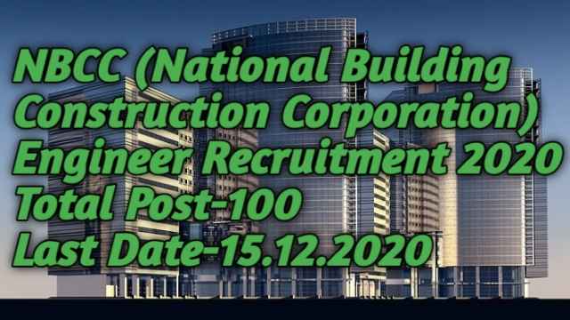 NBCC Engineer Posts Recruitment 2020