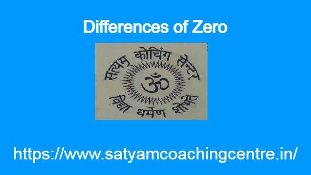 Differences of Zero