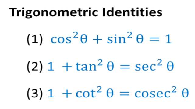 Trigonometric Identities Class 10