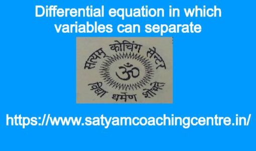 Differential equation in which variables can separate