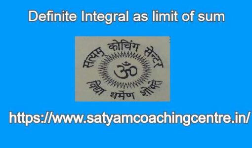 Definite Integral as limit of sum