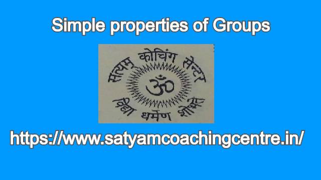 Simple properties of Groups