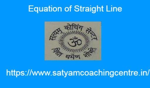 Equation of Straight Line