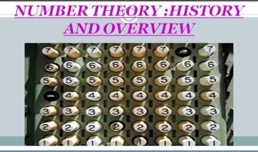 Number Theory History and Overview