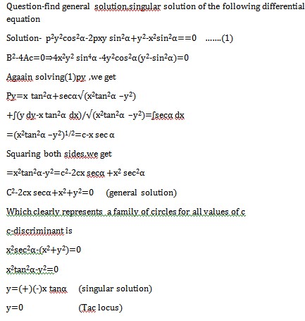 Singular Solution Differential Equations