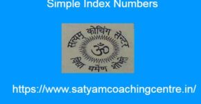 Simple Index Numbers