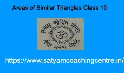 Areas of Similar Triangles Class 10