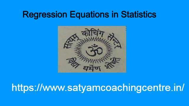 Regression Equations in Statistics