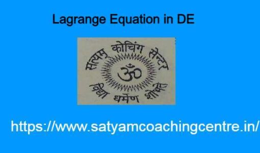 Lagrange Equation in DE