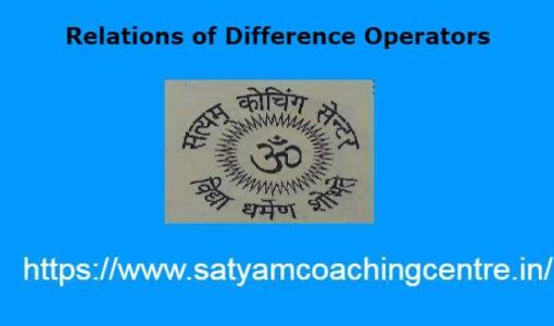 Relations of Difference Operators