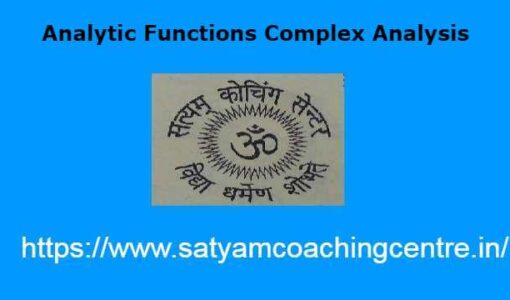 Analytic Functions Complex Analysis