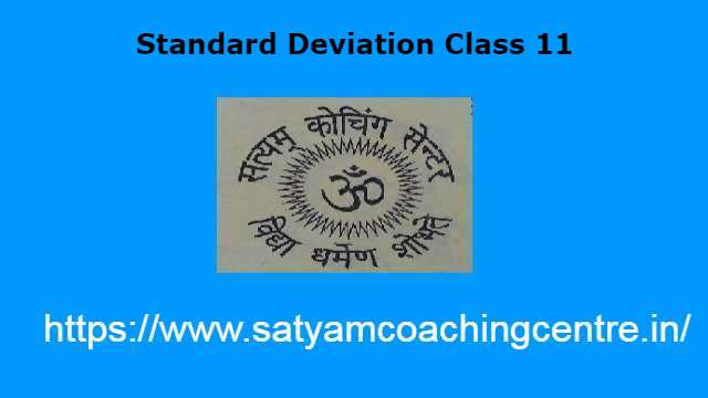 Standard Deviation Class 11