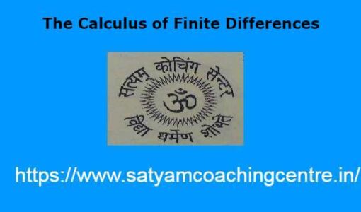 The Calculus of Finite Differences