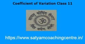Coefficient of Variation Class 11