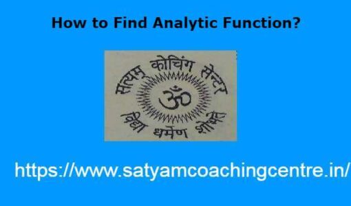 How to Find Analytic Function?