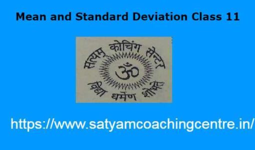 Mean and Standard Deviation Class 11