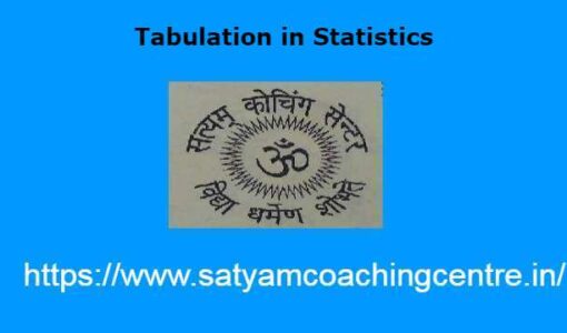 Tabulation in Statistics