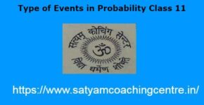 Type of Events in Probability Class 11