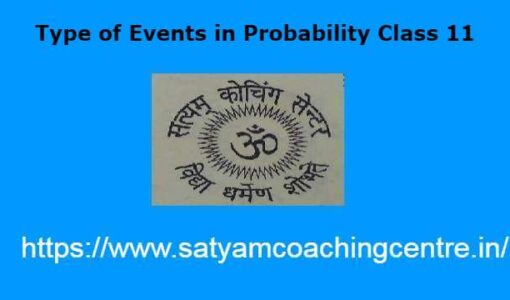 Type of Events in Probability Class 11