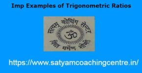 Imp Examples of Trigonometric Ratios