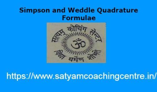 Simpson and Weddle Quadrature Formulae