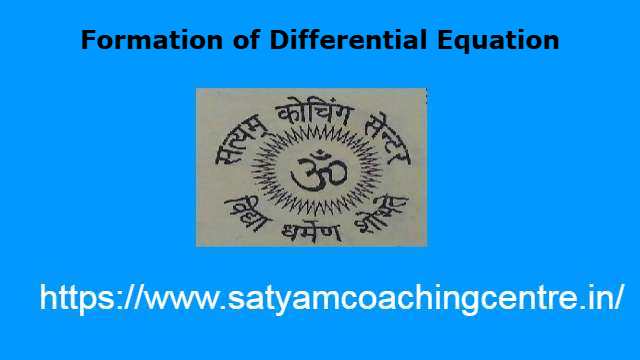 Formation of Differential Equation