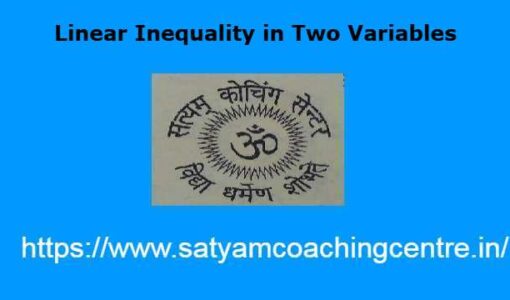 Linear Inequality in Two Variables in Two Variables